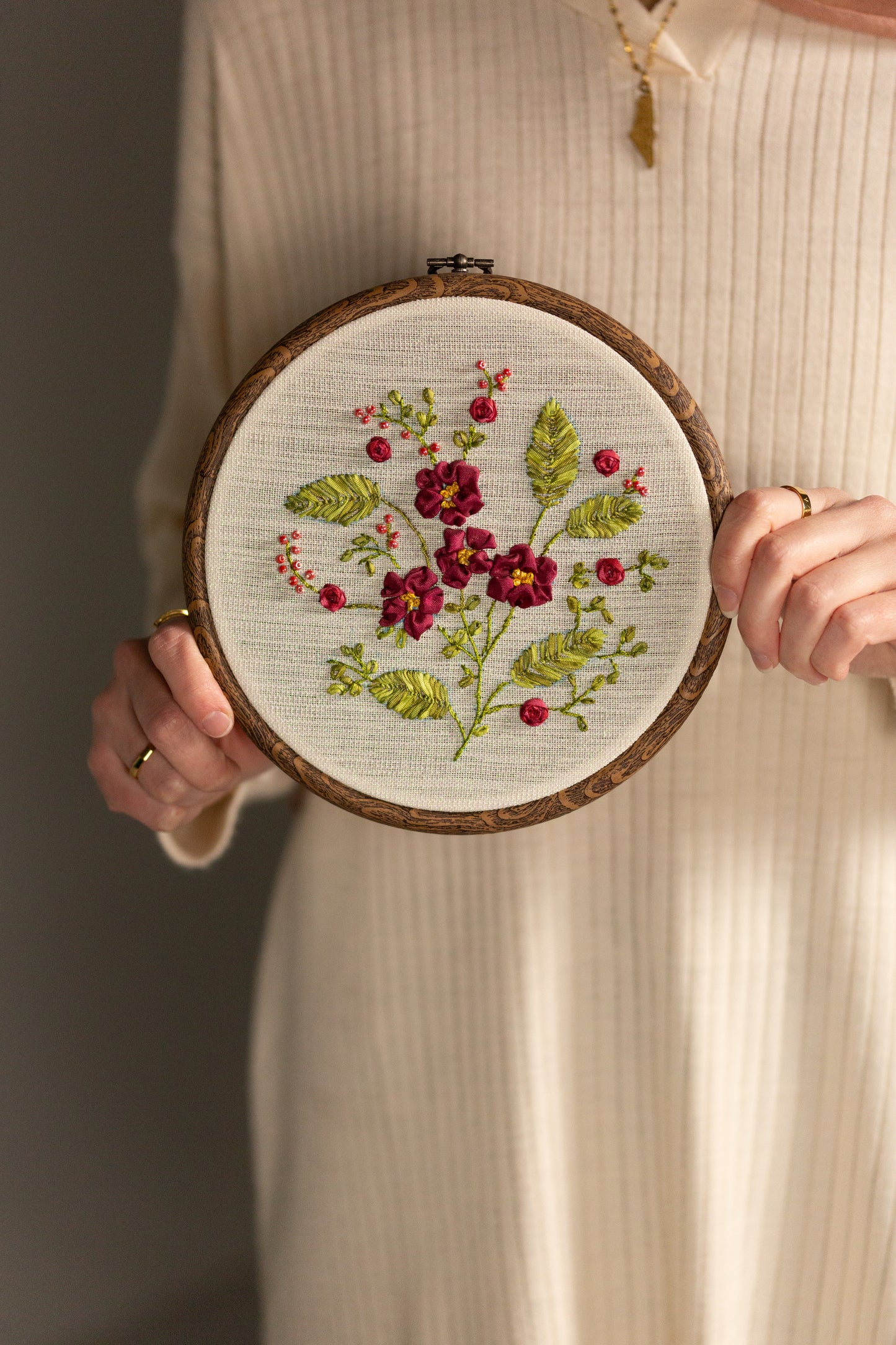 Wooden Embroidery Decor