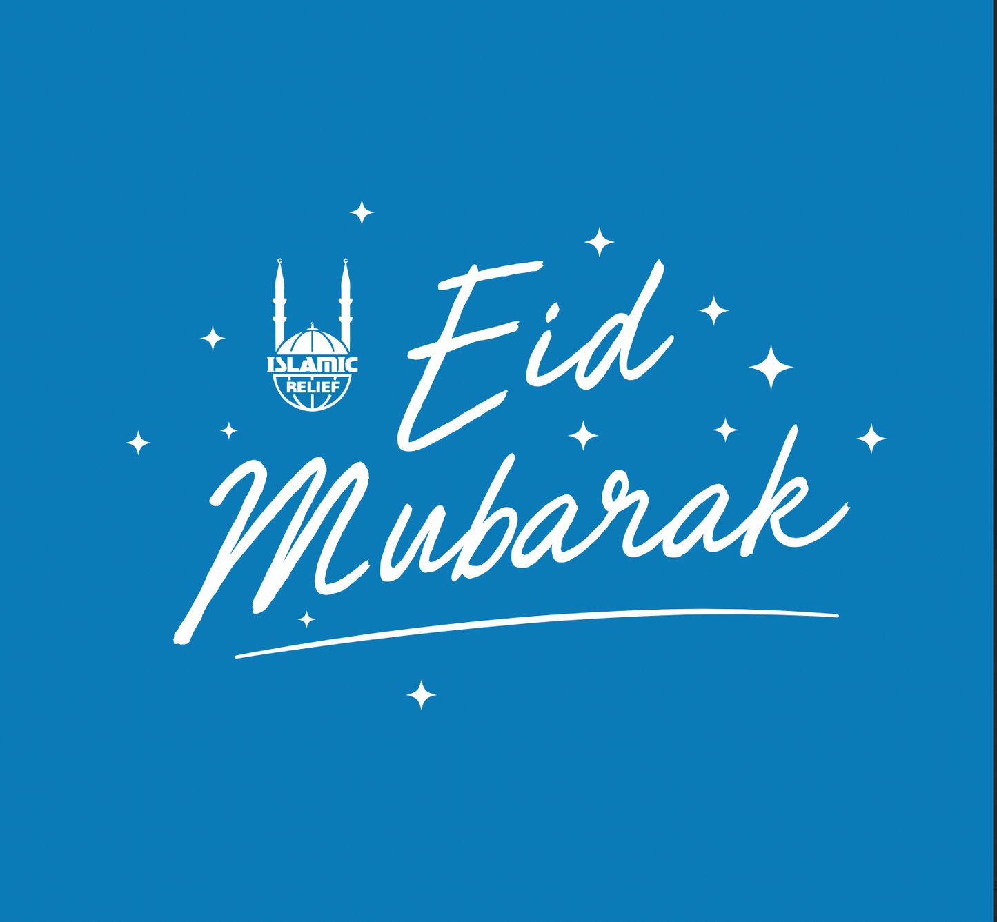 Blue Eid Mubarak Card